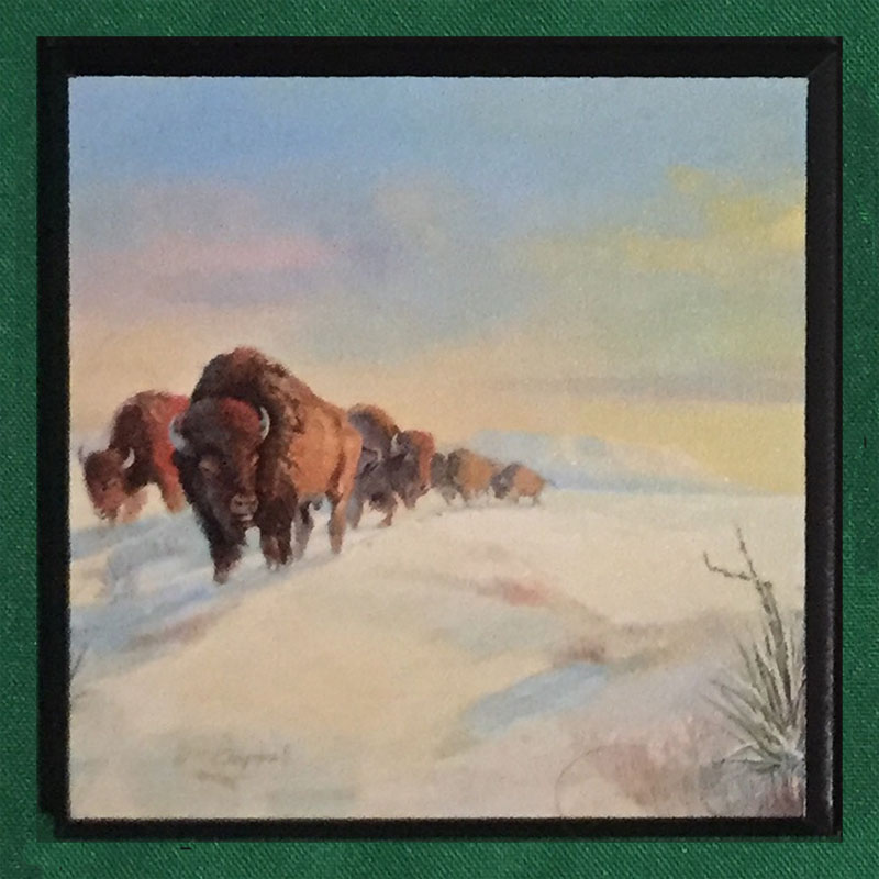 The Leader - Winter (Square Coaster)